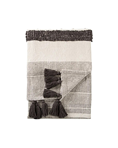 Jaipur Living Sur Striped Gray/ Ivory Throw