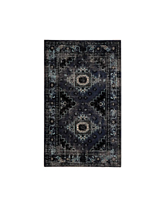 Jaipur Living Westlyn Indoor/ Outdoor Medallion Black/ Blue Area Rug