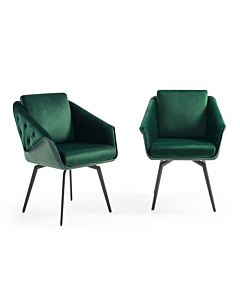 Jess Armchair in Green Velvet, Black Frame | Creative Furniture