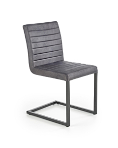 Cortex Celestia Dining Chair, Gray Faux Leather