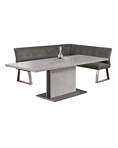 Chintaly Kalinda 2 Piece Contemporary Dining Set with Extendable Table and Nook