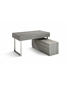 KD12 Contemporary Office Desk with Storage Cabinet | Left Facing File Cabinet | J&M Furniture