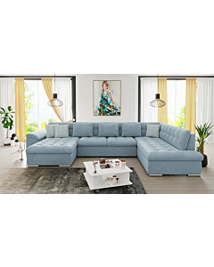 Cortex Leonardo Sectional Sleeper Sofa, Lagoon