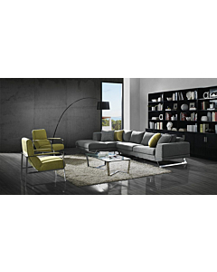 Lia Sectional Sofa, Gray Fabric | Creative Furniture