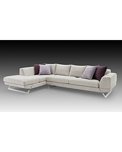 Lia Sectional Sofa, Beige Fabric | Creative Furniture