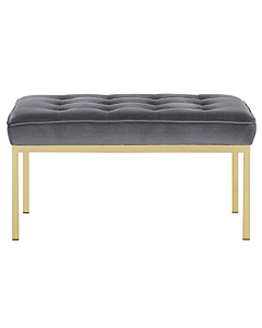 Modway Loft Gold Stainless Steel Leg Medium Performance Velvet Bench