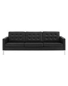 Modway Loft Tufted Upholstered Faux Leather Sofa