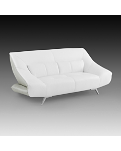 Madrid Modern Loveseat, White-Grey | Creative Furniture