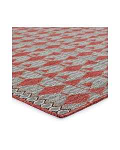 Vibe by Jaipur Living Maji Indoor/ Outdoor Geometric Red Sea Green Area Rug