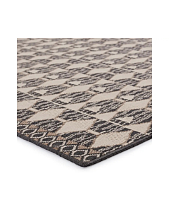 Vibe by Jaipur Living Maji Indoor/ Outdoor Geometric Black Beige Area Rug