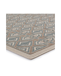 Vibe by Jaipur Living Hazina Indoor/ Outdoor Geometric Sea Green Beige Area Rug 