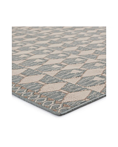 Vibe by Jaipur Living Maji Indoor/ Outdoor Geometric Sea Green Beige Area Rug