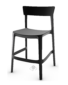 Calligaris Skin Stackable Polypropylene Stool Suitable For Outdoor Use