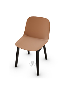 Calligaris Vela Chair With Wooden Base