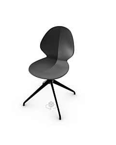 Calligaris Basil 360° Swivelling Chair With Aluminum Base