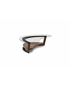 Elite Modern Maui Coffee Table with Walnut Java Finished Shelf