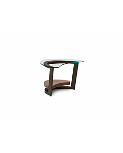 Elite Modern Maui End Table with Walnut Ebony Finished Shelf