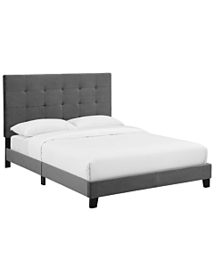 Modway Melanie Tufted Button Upholstered Performance Velvet Platform Bed