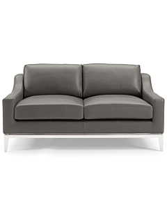 Modway Harness 64" Stainless Steel Base Leather Loveseat