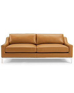 Modway Harness 83.5" Stainless Steel Base Leather Sofa