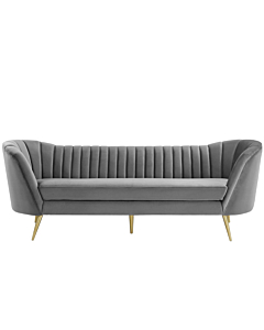 Modway Opportunity Vertical Channel Tufted Curved Performance Velvet Sofa