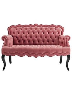 Modway Viola Chesterfield Button Tufted Loveseat Performance Velvet Settee