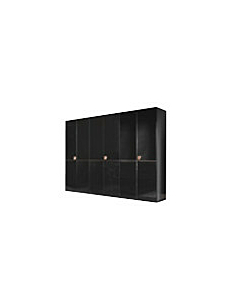 Mont Noir 6-Door Wardrobe with Wooden Doors | ALF (+) DA FRE