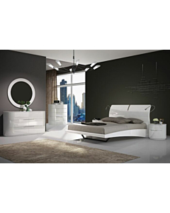 Moonlight 5 Pc Bedroom Set, Queen, White | Creative Furniture