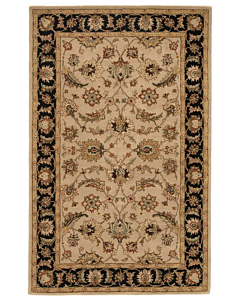 Jaipur Living Selene Handmade Floral Beige Black Round Area Rug 