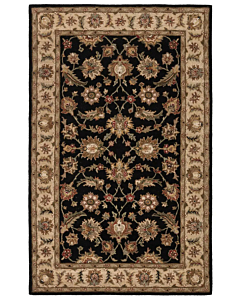 Jaipur Living Selene Handmade Floral Black Beige Round Area Rug 