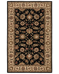 Jaipur Living Selene Handmade Floral Black Beige Round Area Rug 