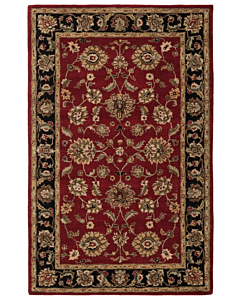 Jaipur Living Anthea Handmade Floral Red Black Round Area Rug 