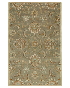 Jaipur Living Abers Handmade Floral Gray Beige Round Area Rug 