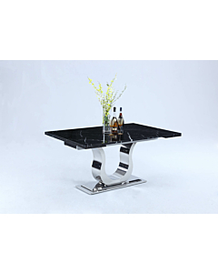 Chintaly Nadia Extendable Dining Table with Marble Top