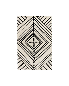 Nikki Chu by Jaipur Living Gemma Handmade Abstract White/ Black Area Rug