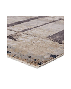 Nikki Chu by Jaipur Living Lehana Abstract Dark Brown Ivory Runner Rug 