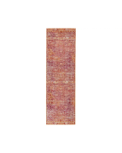 Nikki Chu by Jaipur Living Sax Indoor/ Outdoor Tribal Pink Orange Runner Rug 