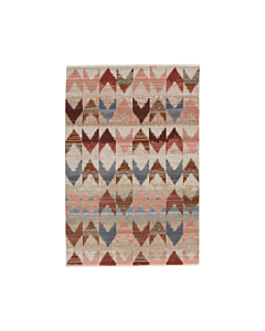Nikki Chu by Jaipur Living Zevi Chevron Pink Beige Runner Rug 