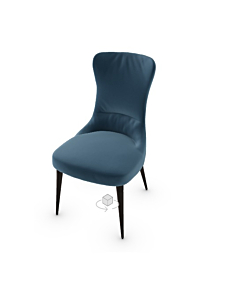 Calligaris Rosemary Upholstered Chair With Wooden Base