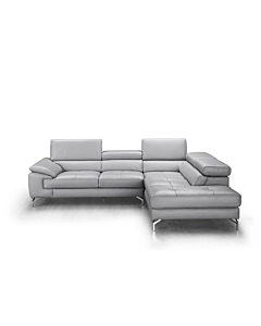 Cortex Olivia Leather Sectional, Gray