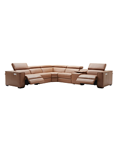 Cortex Picasso 6 Pc Motion Sectional, Caramel Leather
