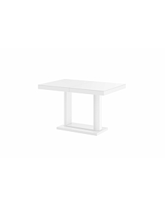 Cortex Quatro Dining Table With Extension, White Matt