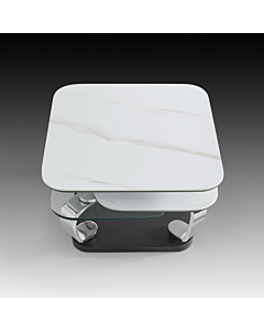 Quattro Rotating Coffee Table, White Ceramic | Creative Furniture