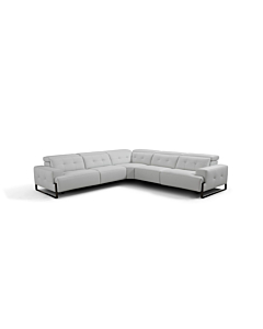 I772 Leather Sectional with Recliners, Light Grey | Creative Furniture