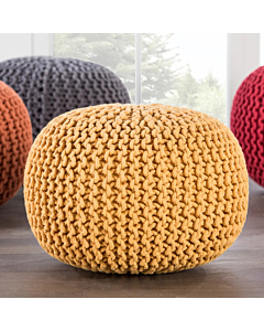 Jaipur Living Spectrum Pouf Textured Round Pouf