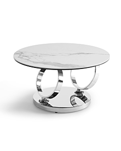 Ruma Rotating Coffee Table with Gray Ceramic Top| Creative Furniture