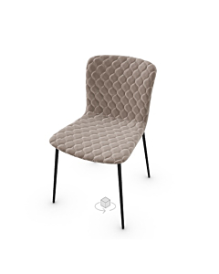 Calligaris Love Upholstered And Quilted Chair With Metal Frame