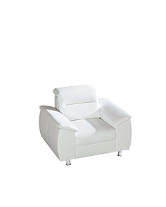 Cortex Sandi Armchair, White Faux Leather