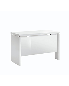 Sedona 47" Return Desk in White High Gloss | Delivery lead time 20 Weeks.