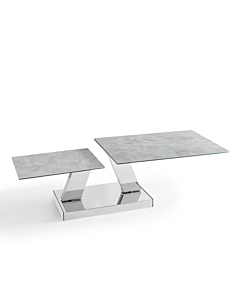 Sion Rotating Coffee Table, Graphite Ceramic Top| Creative Furniture